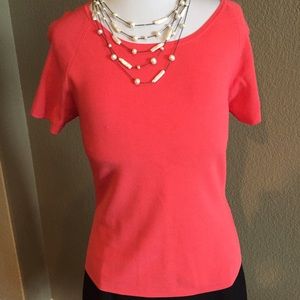 Vintage Y2K XS Coldwater Creek Scoop Neck Short Sleeve Top